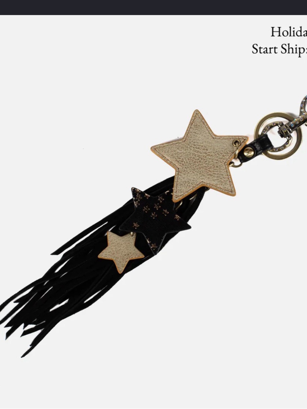 HOBO bags holiday star tassel keychain. OS. NWOT